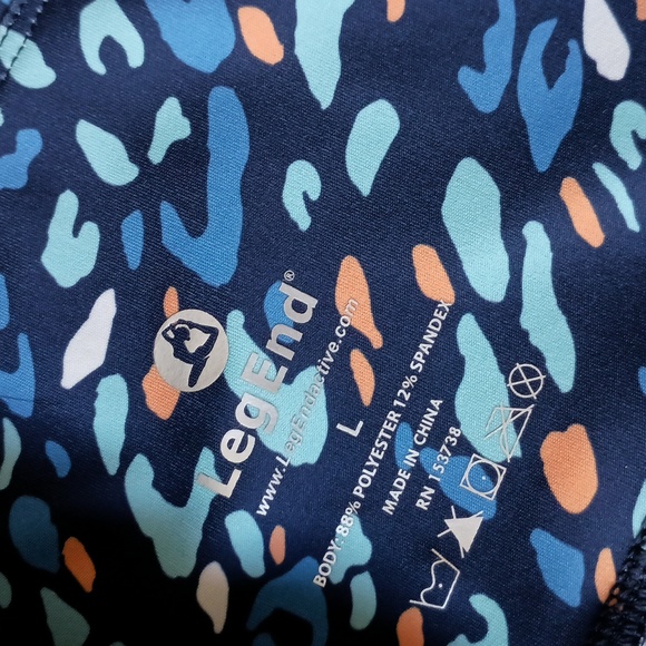 Land end exercise cheetah print pants size large in women's - Picture 6 of 9